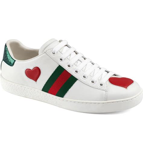 gucci ace heart trainers|Gucci ace trainers women's cheap.